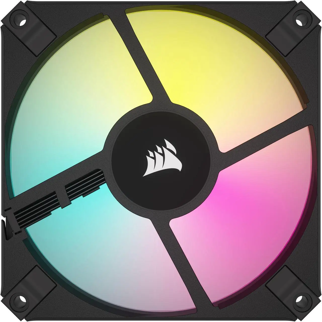 Alt view image 3 of 12 - CORSAIR AF SLIM Series, AF120 RGB SLIM, 120mmx15mm Fluid Dynamic RGB Fan, Dual Pack with Lighting Node CORE