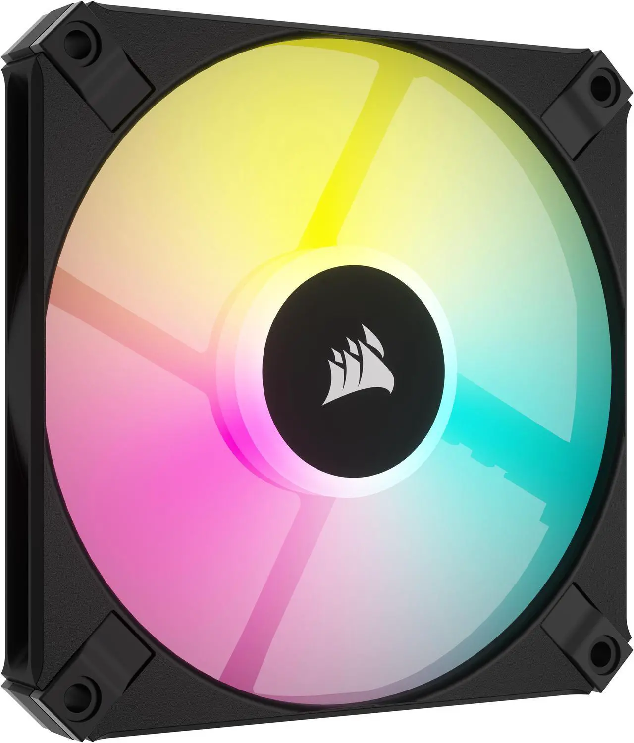 Alt view image 6 of 12 - CORSAIR AF SLIM Series, AF120 RGB SLIM, 120mmx15mm Fluid Dynamic RGB Fan, Dual Pack with Lighting Node CORE