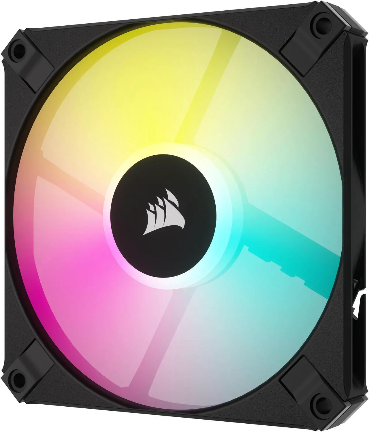 Alt view image 7 of 12 - CORSAIR AF SLIM Series, AF120 RGB SLIM, 120mmx15mm Fluid Dynamic RGB Fan, Dual Pack with Lighting Node CORE