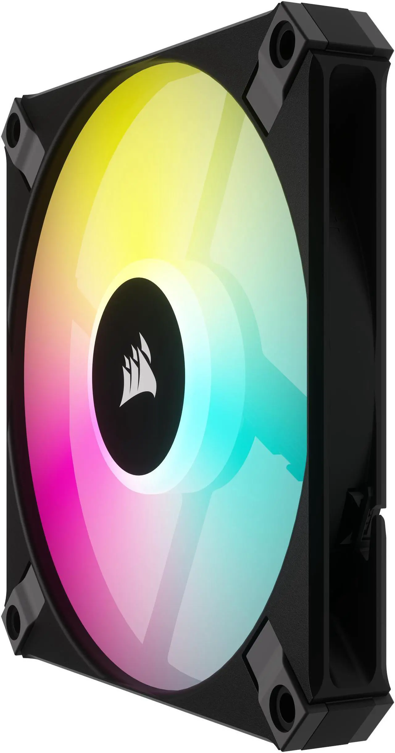 Alt view image 10 of 12 - CORSAIR AF SLIM Series, AF120 RGB SLIM, 120mmx15mm Fluid Dynamic RGB Fan, Dual Pack with Lighting Node CORE