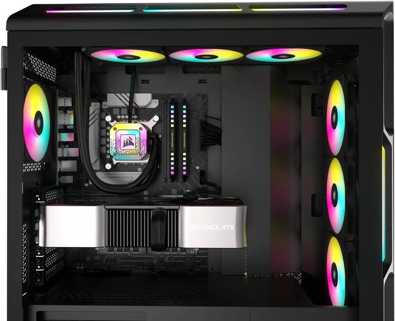 Alt view image 12 of 12 - CORSAIR AF SLIM Series, AF120 RGB SLIM, 120mmx15mm Fluid Dynamic RGB Fan, Dual Pack with Lighting Node CORE