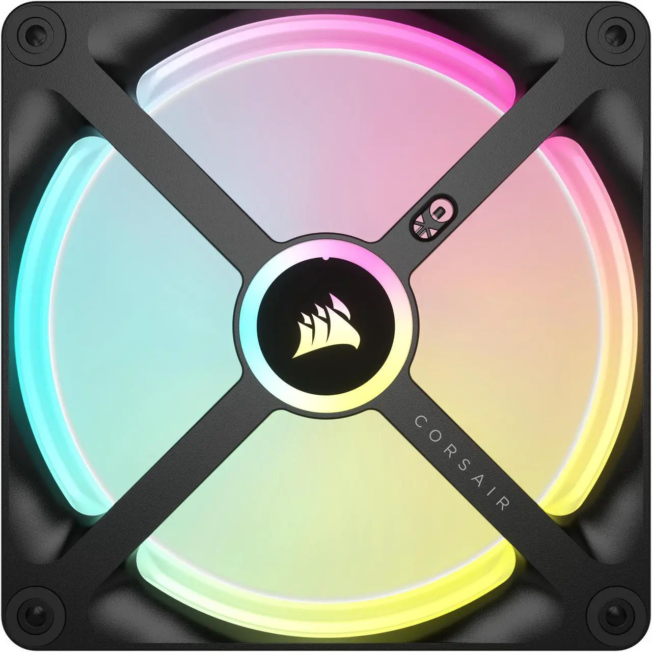 Alt view image 3 of 17 - CORSAIR QX RGB Series, iCUE LINK QX140 RGB, 140mm Magnetic Dome RGB Fan, Starter Kit