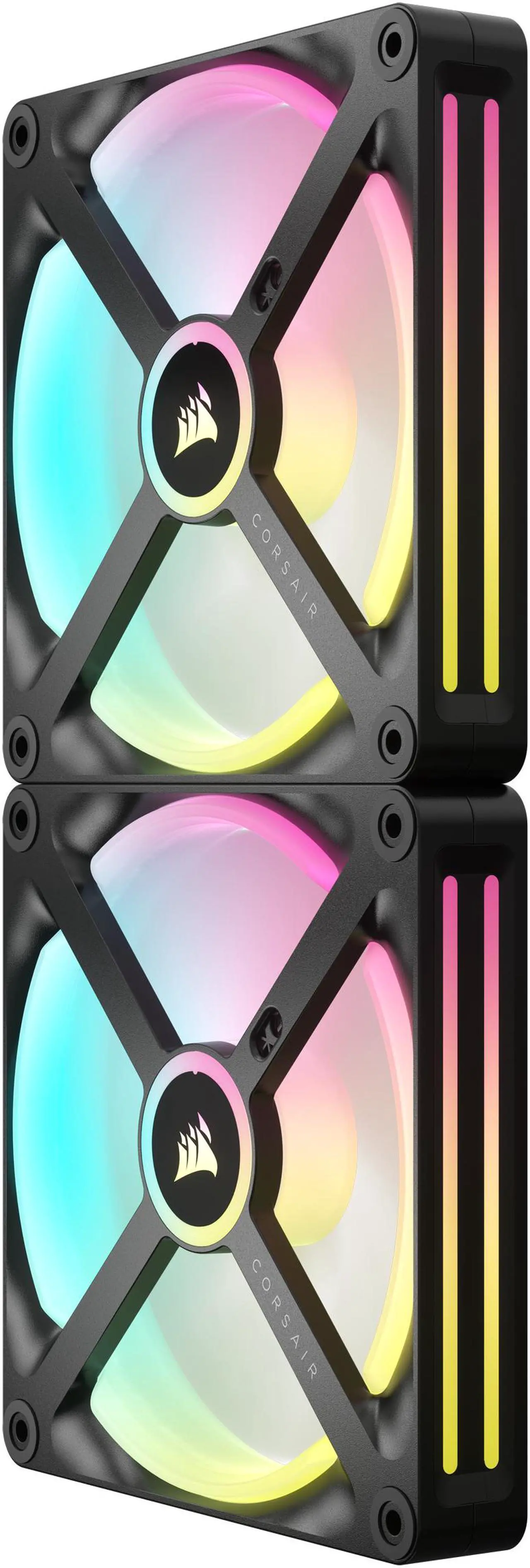 Alt view image 2 of 17 - CORSAIR QX RGB Series, iCUE LINK QX140 RGB, 140mm Magnetic Dome RGB Fan, Starter Kit