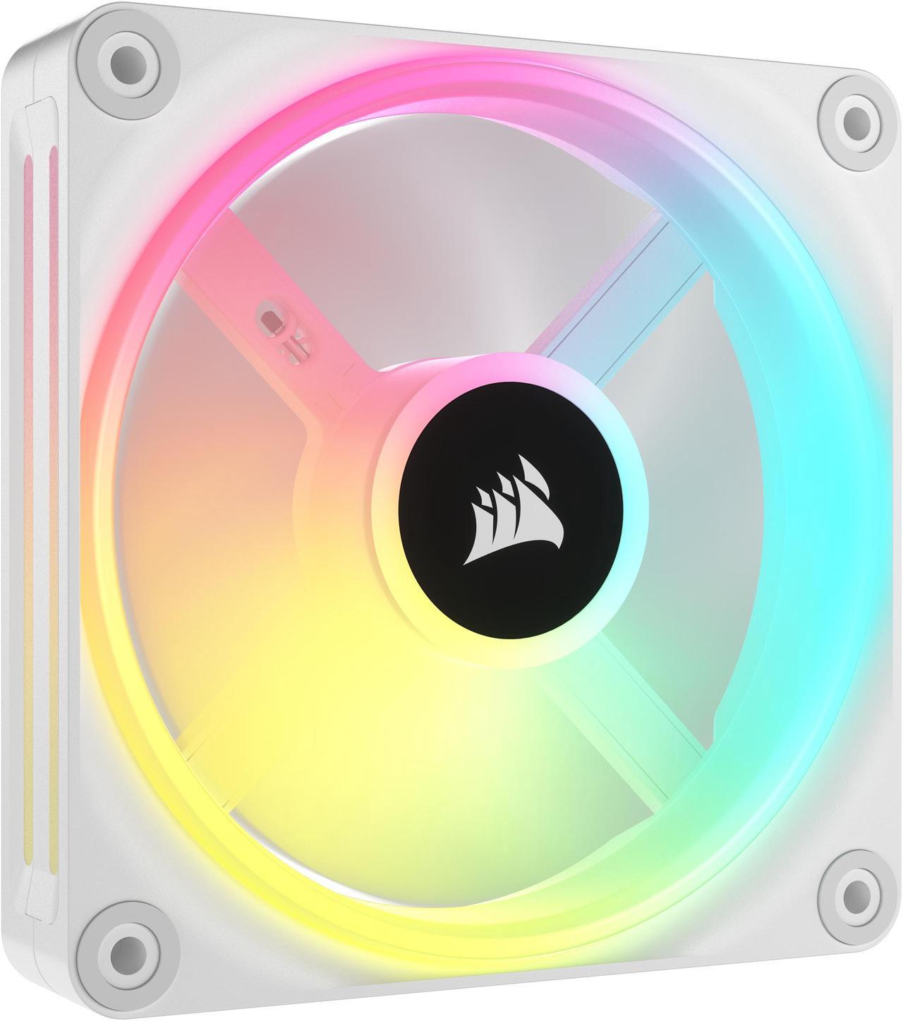 CORSAIR QX RGB Series, iCUE LINK QX120 RGB WHITE, 120mm Magnetic Dome RGB Fan,  Expansion Kit