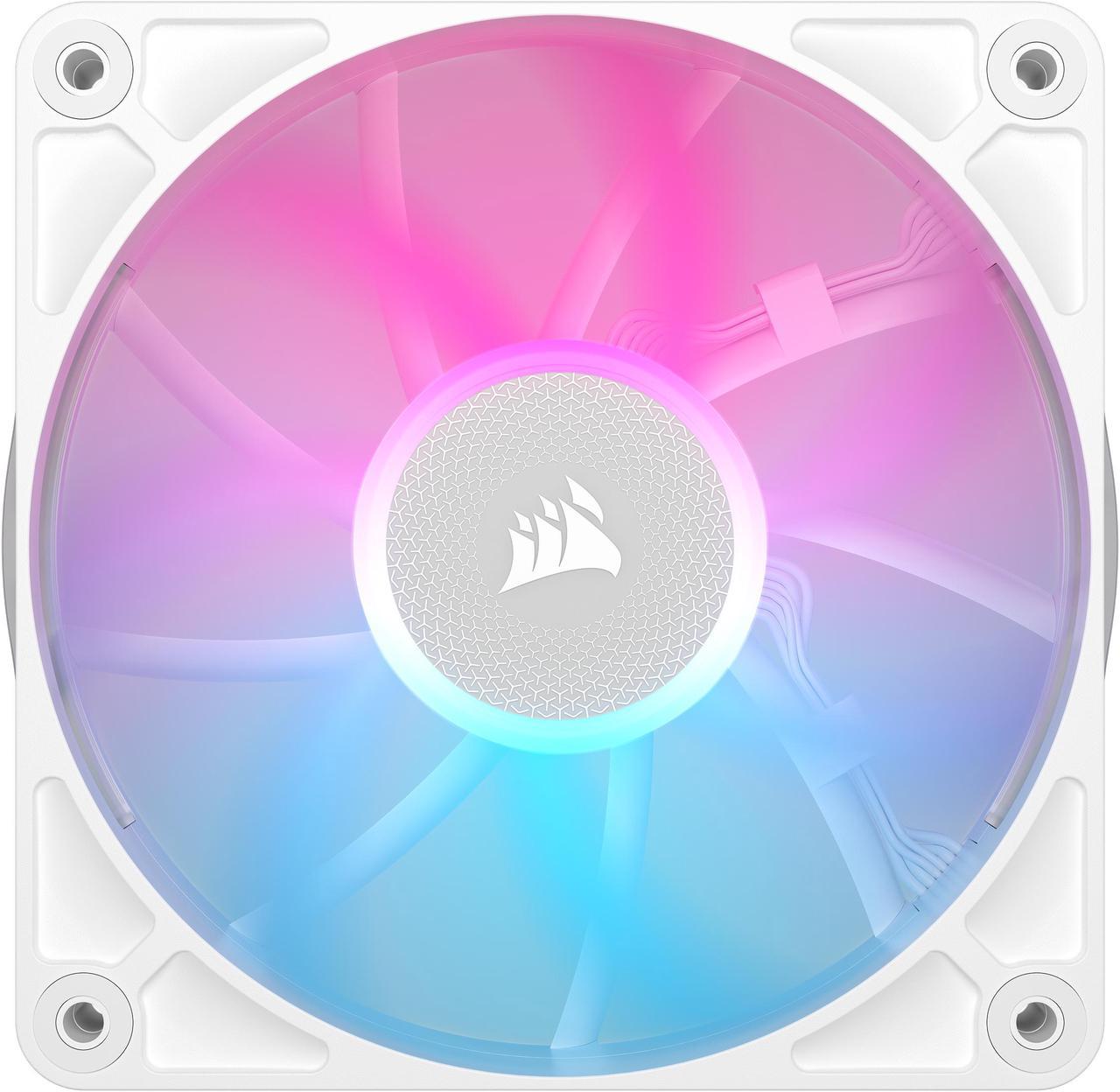 CORSAIR iCUE Link RX120 RGB 120mm PWM Fan - Magnetic Dome Bearing - Single Fan - White