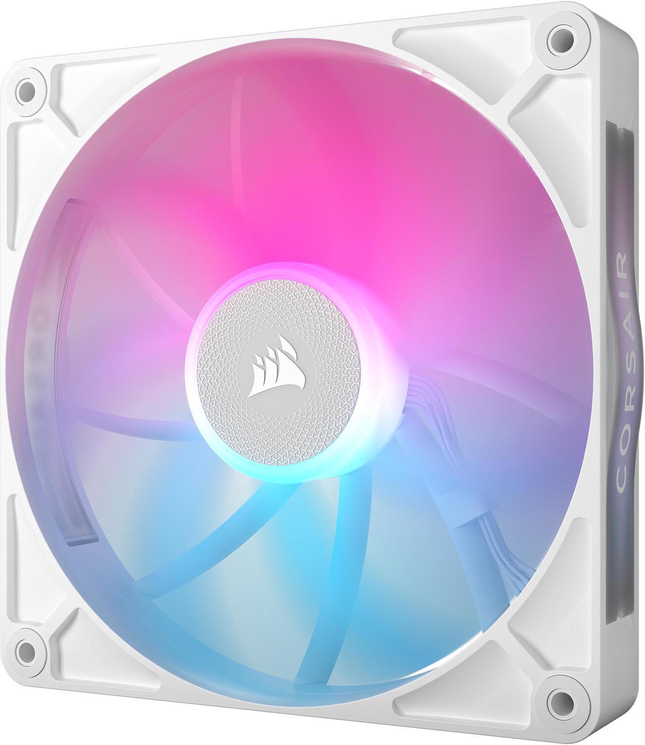 Alt view image 3 of 9 - CORSAIR RX RGB Series, iCUE LINK RX140 RGB White, 140mm Fan, Dual Pack