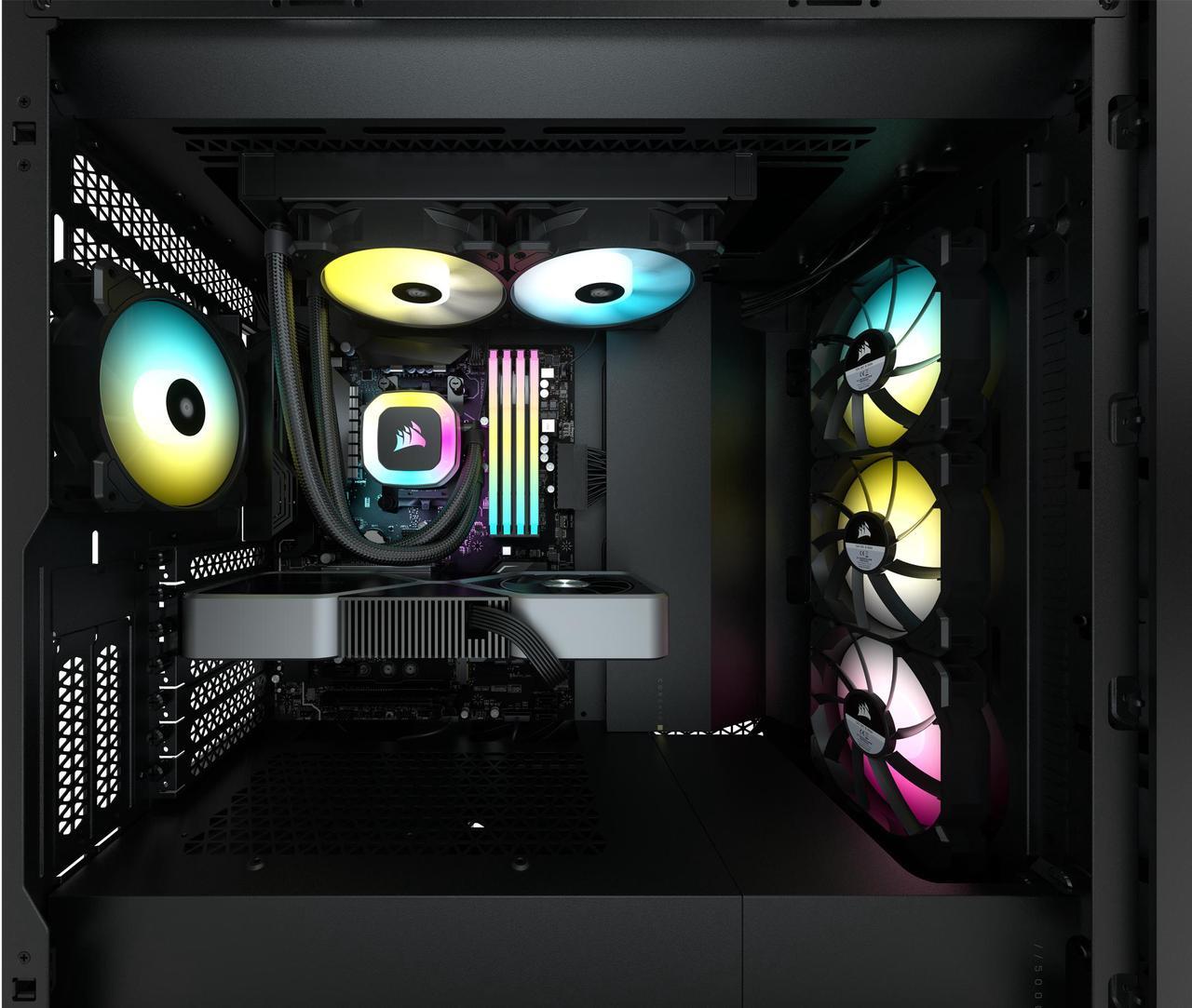 Alt view image 8 of 9 - CORSAIR CORSAIR H100 RGB (575) Liquid / Water Cooling