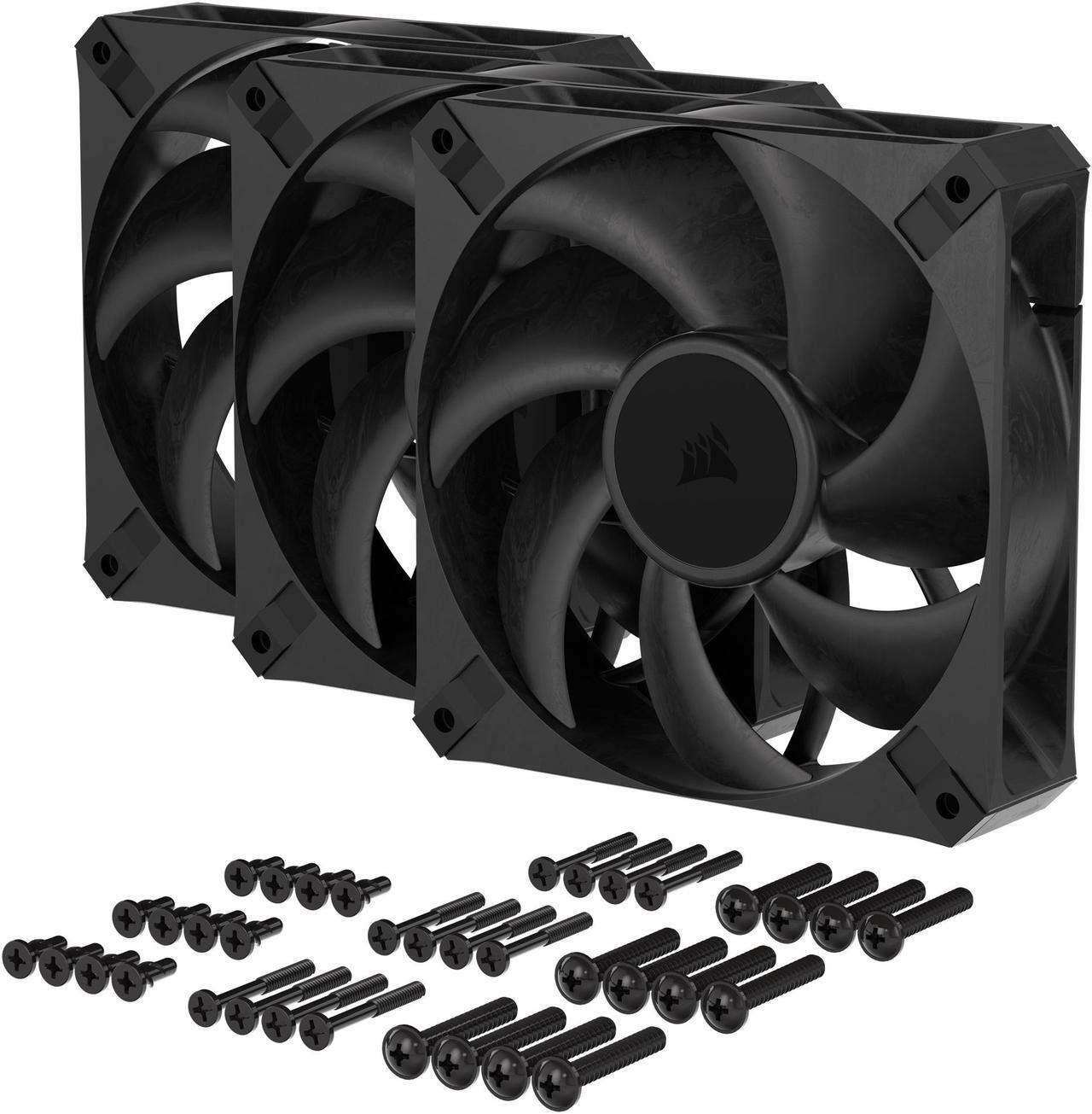 Main image of CORSAIR RS120 MAX 120mm PWM Thick Fans Triple Pack - 30mm Thickness - High Static Pressure - Up to 2,000 RPM - Liquid Crystal Polymer Construction