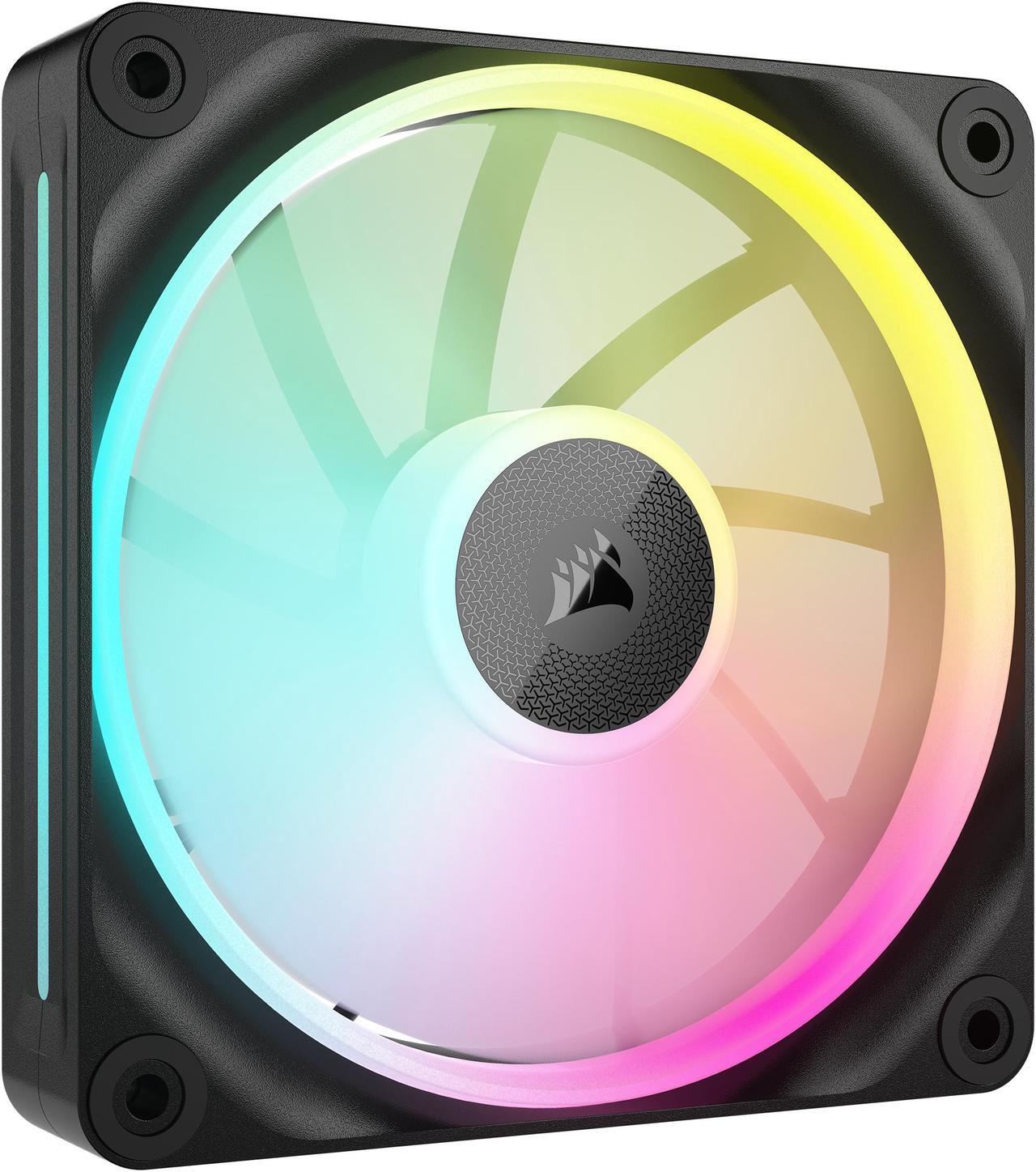 Alt view image 4 of 17 - CORSAIR iCUE LINK LX120 RGB 120mm PWM Fan Expansion - Dual Light Loops - Requires iCUE LINK System Hub (Sold Separately) - CORSAIR AirGuide Technology