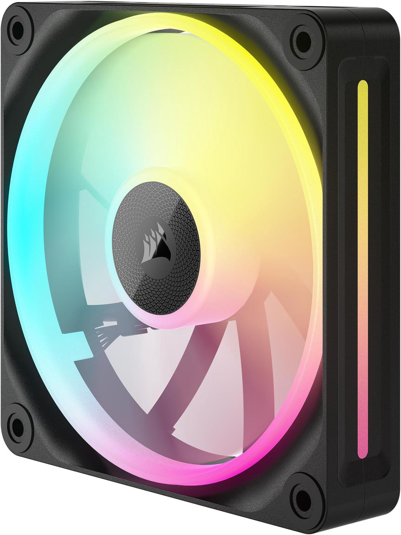 Alt view image 6 of 17 - CORSAIR iCUE LINK LX120 RGB 120mm PWM Fan Expansion - Dual Light Loops - Requires iCUE LINK System Hub (Sold Separately) - CORSAIR AirGuide Technology