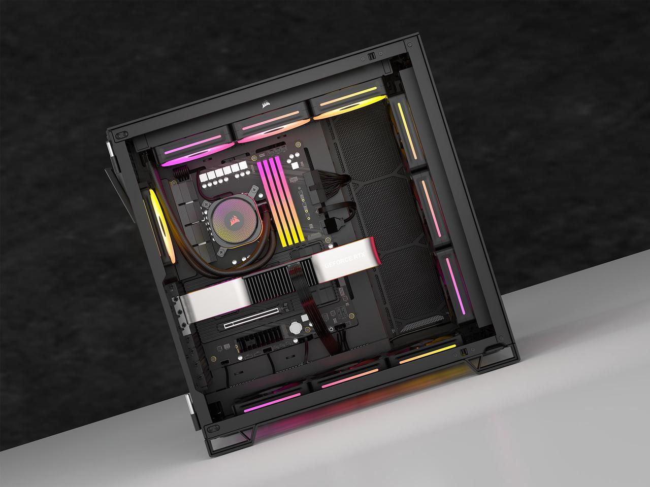 Alt view image 11 of 17 - CORSAIR iCUE LINK LX120 RGB 120mm PWM Fan Expansion - Dual Light Loops - Requires iCUE LINK System Hub (Sold Separately) - CORSAIR AirGuide Technology