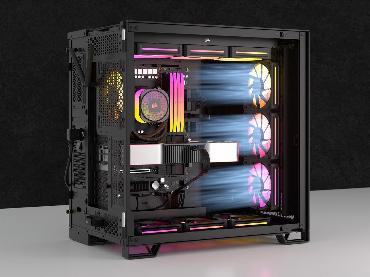 Alt view image 12 of 17 - CORSAIR iCUE LINK LX120 RGB 120mm PWM Fan Expansion - Dual Light Loops - Requires iCUE LINK System Hub (Sold Separately) - CORSAIR AirGuide Technology