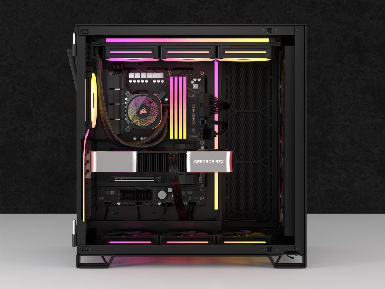 Alt view image 17 of 17 - CORSAIR iCUE LINK LX120 RGB 120mm PWM Fan Expansion - Dual Light Loops - Requires iCUE LINK System Hub (Sold Separately) - CORSAIR AirGuide Technology