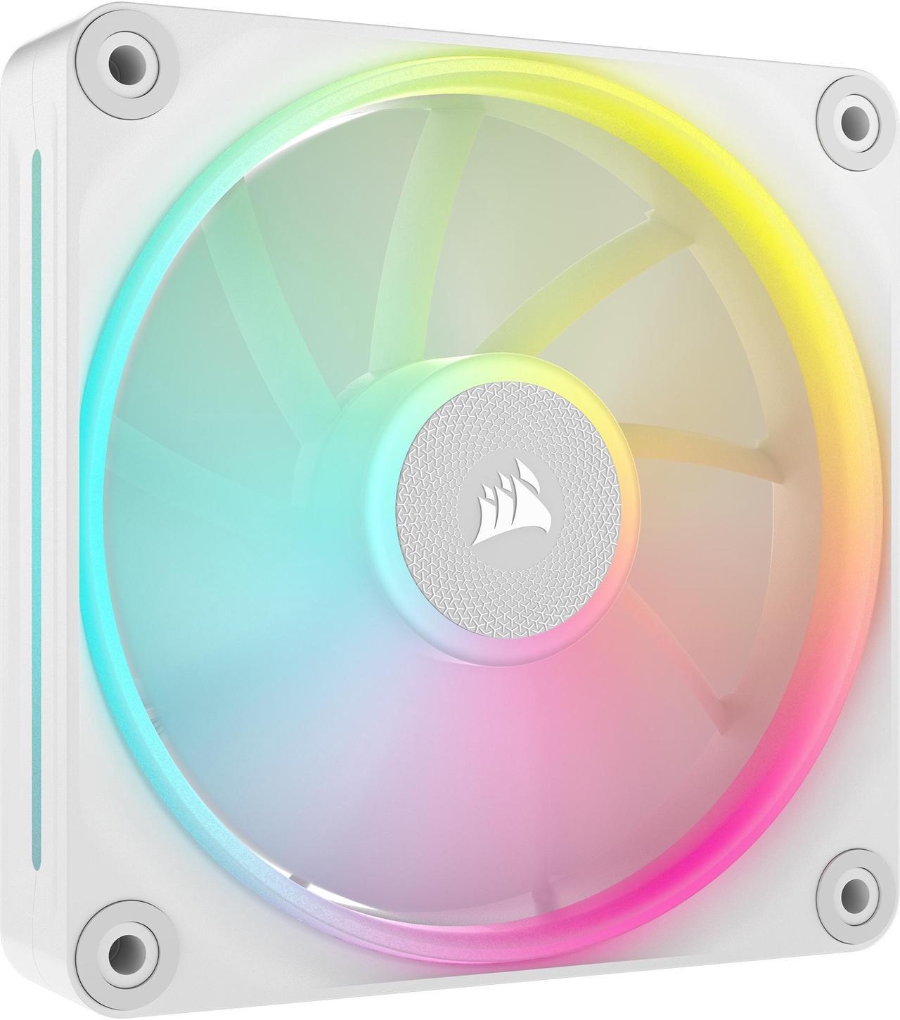 Alt view image 4 of 17 - CORSAIR LX RGB Series, iCUE LINK LX120 RGB White, 120mm Fan, Triple Pack