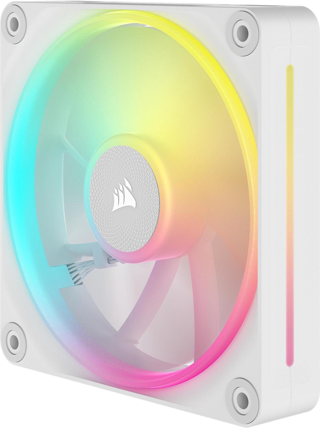 Alt view image 8 of 17 - CORSAIR LX RGB Series, iCUE LINK LX120 RGB White, 120mm Fan, Triple Pack