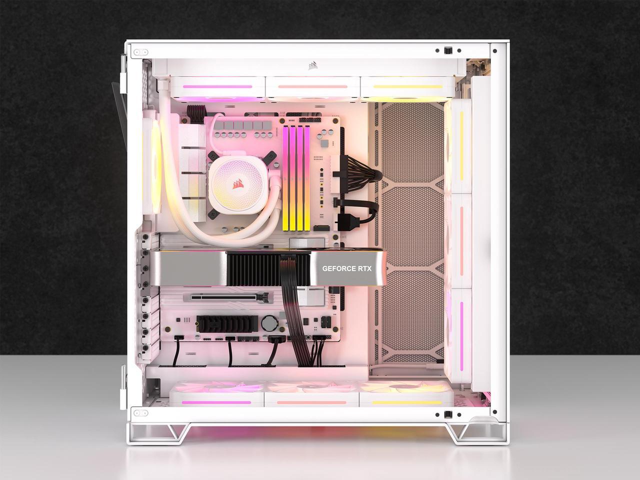 Alt view image 17 of 17 - CORSAIR LX RGB Series, iCUE LINK LX120 RGB White, 120mm Fan, Triple Pack