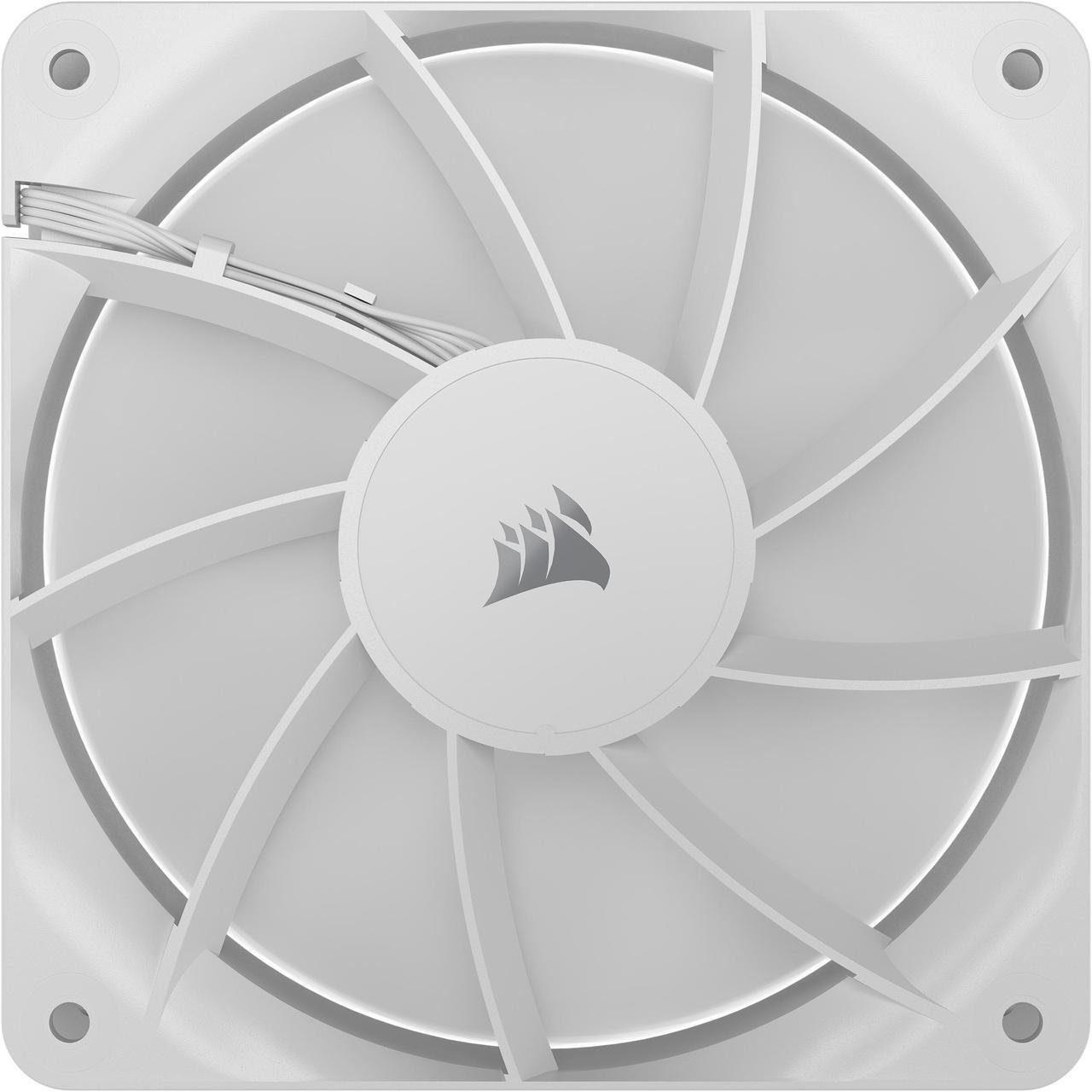 Alt view image 2 of 8 - CORSAIR RS120 PWM 120mm Fan - White - Simplified Control - Daisy-Chain 4-Pin PWM Connection - Concentrated AirGuide Cooling - Magnetic Dome Bearing