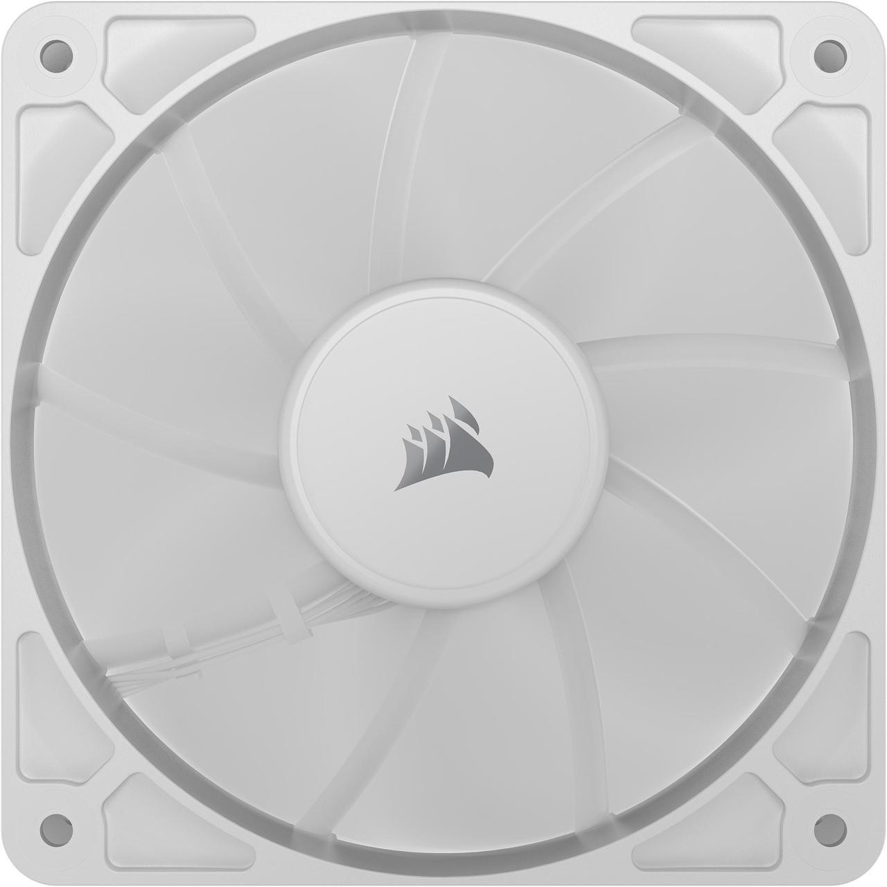 Alt view image 3 of 8 - CORSAIR RS120 PWM 120mm Fan - White - Simplified Control - Daisy-Chain 4-Pin PWM Connection - Concentrated AirGuide Cooling - Magnetic Dome Bearing