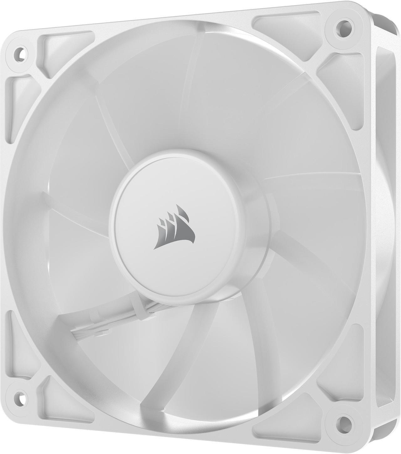 Alt view image 5 of 8 - CORSAIR RS120 PWM 120mm Fan - White - Simplified Control - Daisy-Chain 4-Pin PWM Connection - Concentrated AirGuide Cooling - Magnetic Dome Bearing