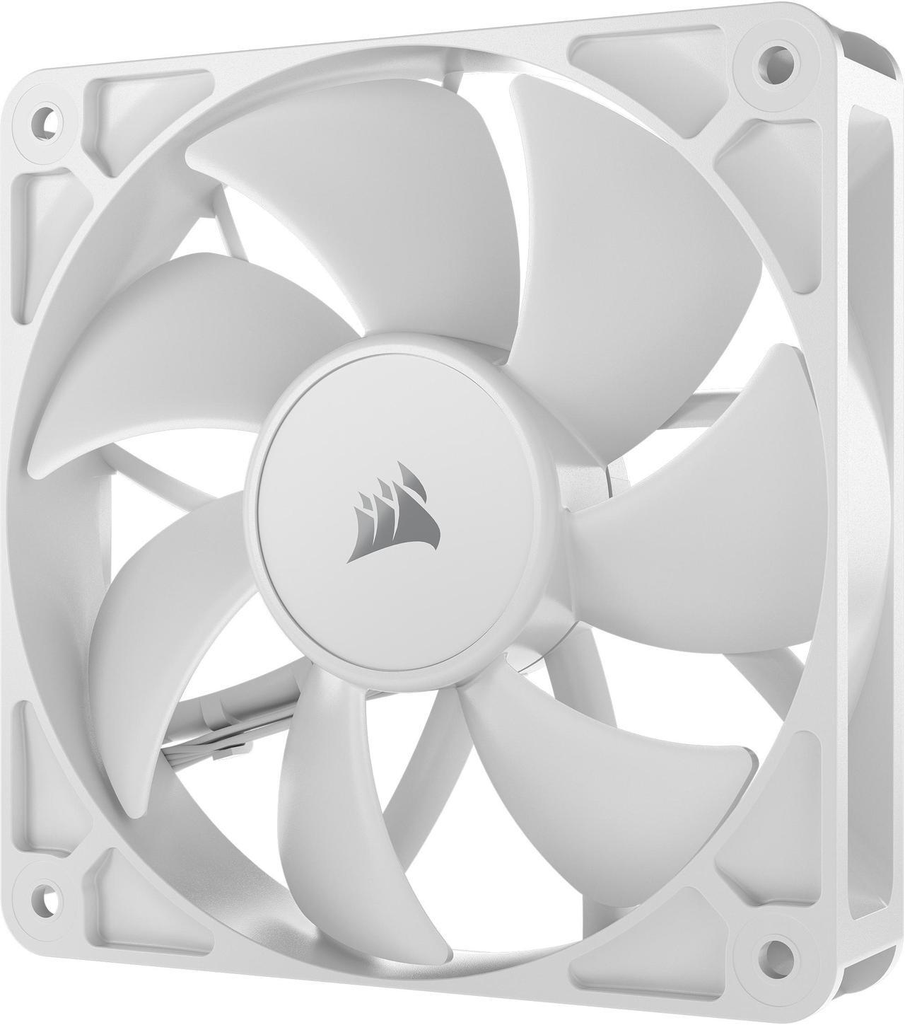 Alt view image 6 of 8 - CORSAIR RS120 PWM 120mm Fan - White - Simplified Control - Daisy-Chain 4-Pin PWM Connection - Concentrated AirGuide Cooling - Magnetic Dome Bearing