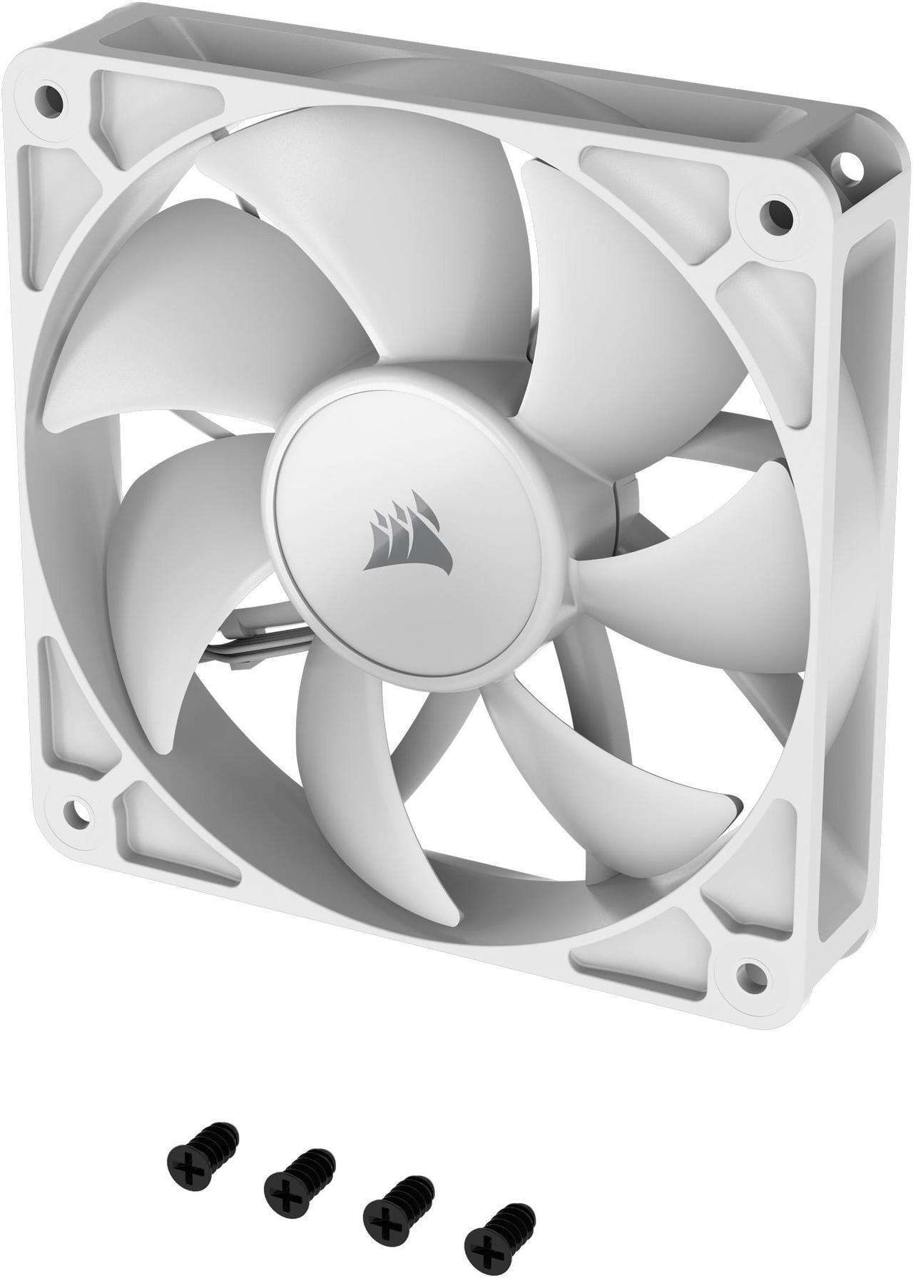 Alt view image 7 of 8 - CORSAIR RS120 PWM 120mm Fan - White - Simplified Control - Daisy-Chain 4-Pin PWM Connection - Concentrated AirGuide Cooling - Magnetic Dome Bearing