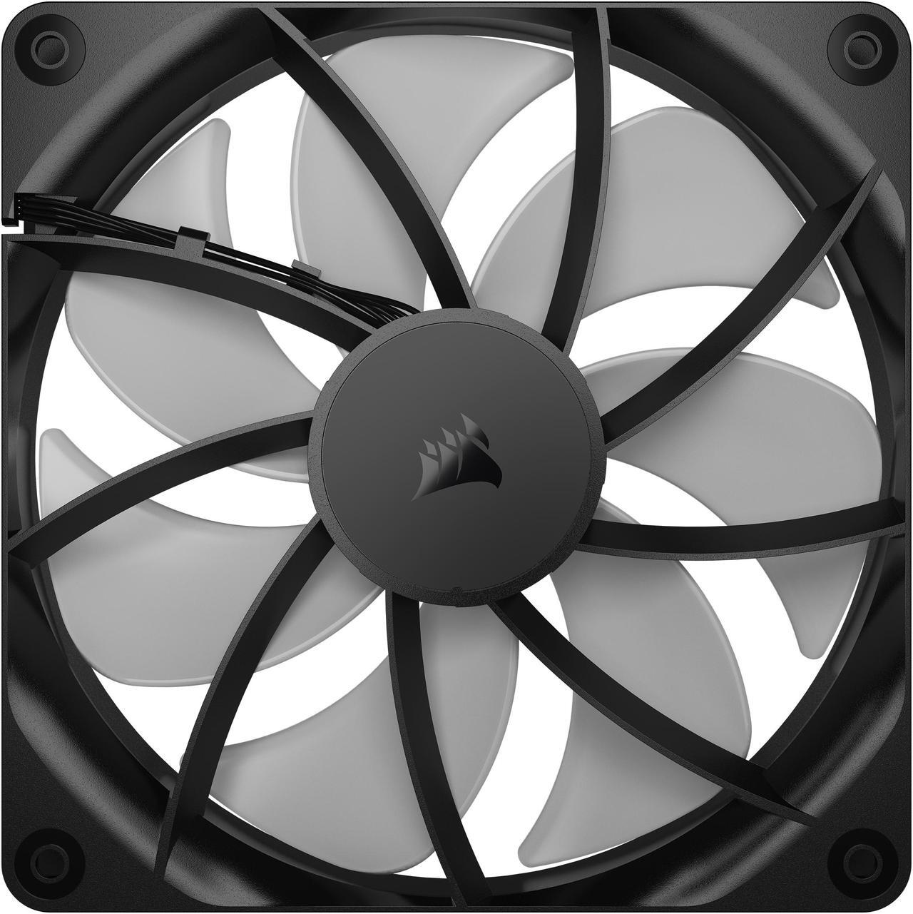 Alt view image 3 of 10 - CORSAIR RS140 ARGB PWM 140mm Fan - Simplified Control - Daisy-Chain 4-Pin PWM and +5V ARGB Connections - Concentrated AirGuide Cooling - Magnetic Dome Bearing