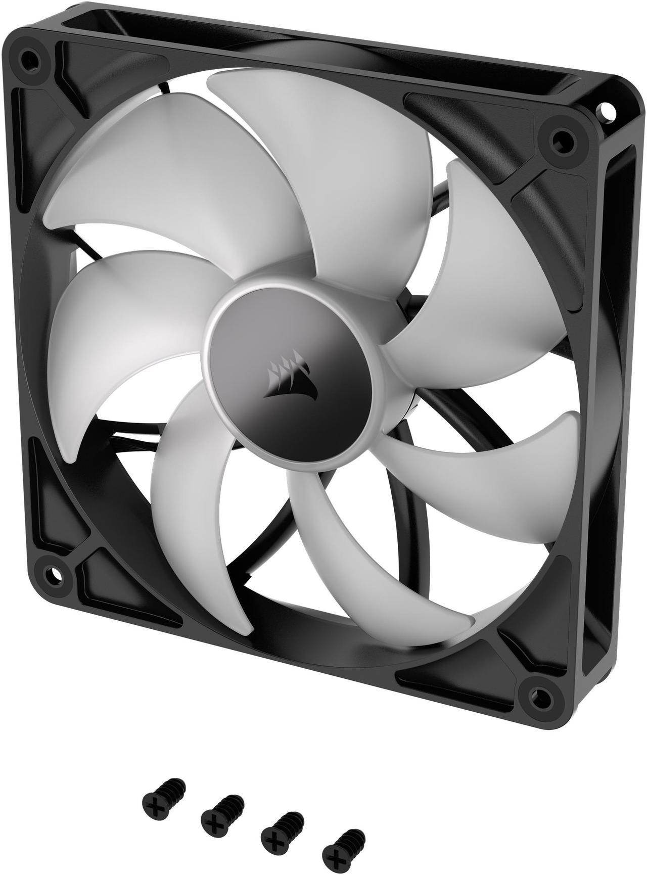 Alt view image 9 of 10 - CORSAIR RS140 ARGB PWM 140mm Fan - Simplified Control - Daisy-Chain 4-Pin PWM and +5V ARGB Connections - Concentrated AirGuide Cooling - Magnetic Dome Bearing
