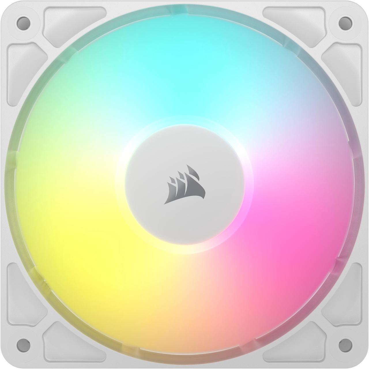 Alt view image 4 of 12 - CORSAIR RS120 ARGB PWM 120mm Fans Triple Pack - White - Simplified Control - Daisy-Chain 4-Pin PWM and +5V ARGB Connections - Concentrated AirGuide Cooling - Magnetic Dome Bearing