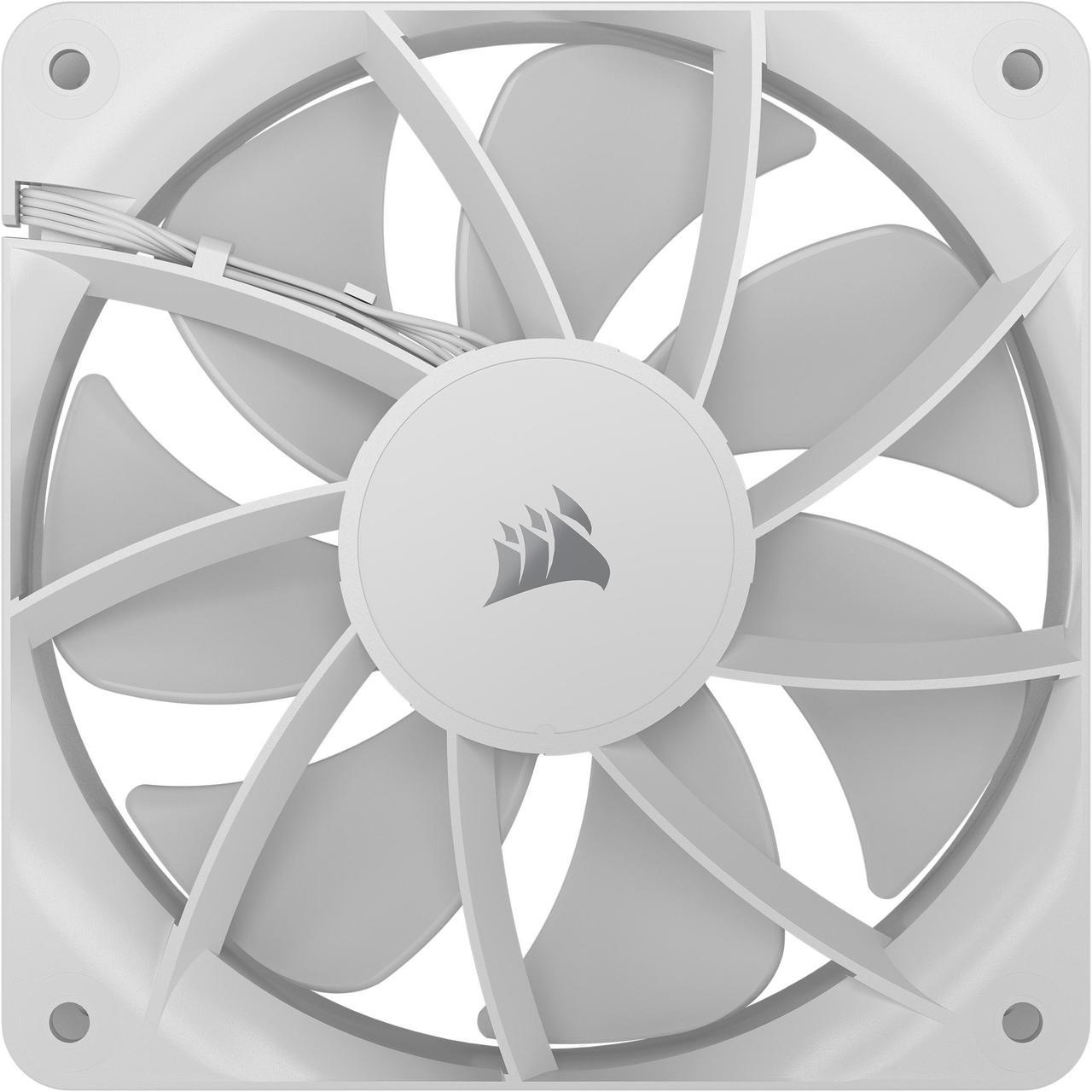 Alt view image 5 of 12 - CORSAIR RS120 ARGB PWM 120mm Fans Triple Pack - White - Simplified Control - Daisy-Chain 4-Pin PWM and +5V ARGB Connections - Concentrated AirGuide Cooling - Magnetic Dome Bearing