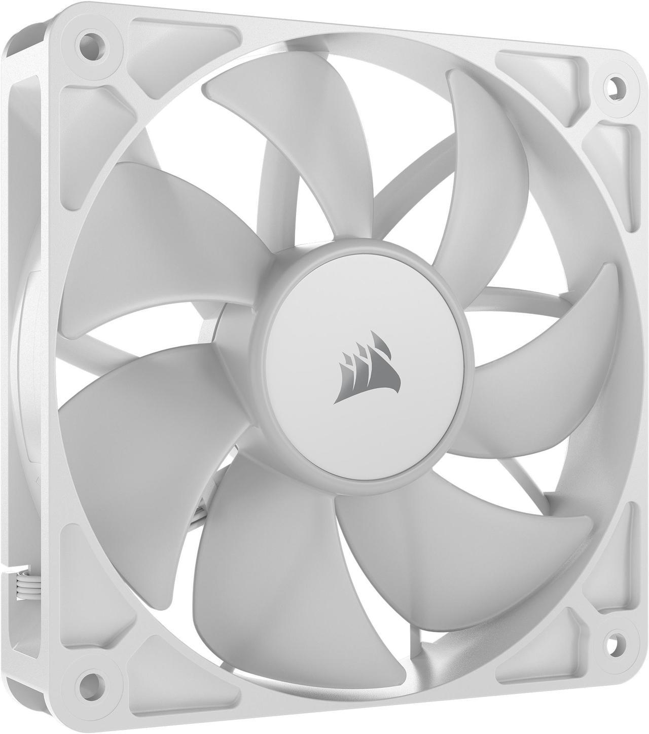 Alt view image 9 of 12 - CORSAIR RS120 ARGB PWM 120mm Fans Triple Pack - White - Simplified Control - Daisy-Chain 4-Pin PWM and +5V ARGB Connections - Concentrated AirGuide Cooling - Magnetic Dome Bearing
