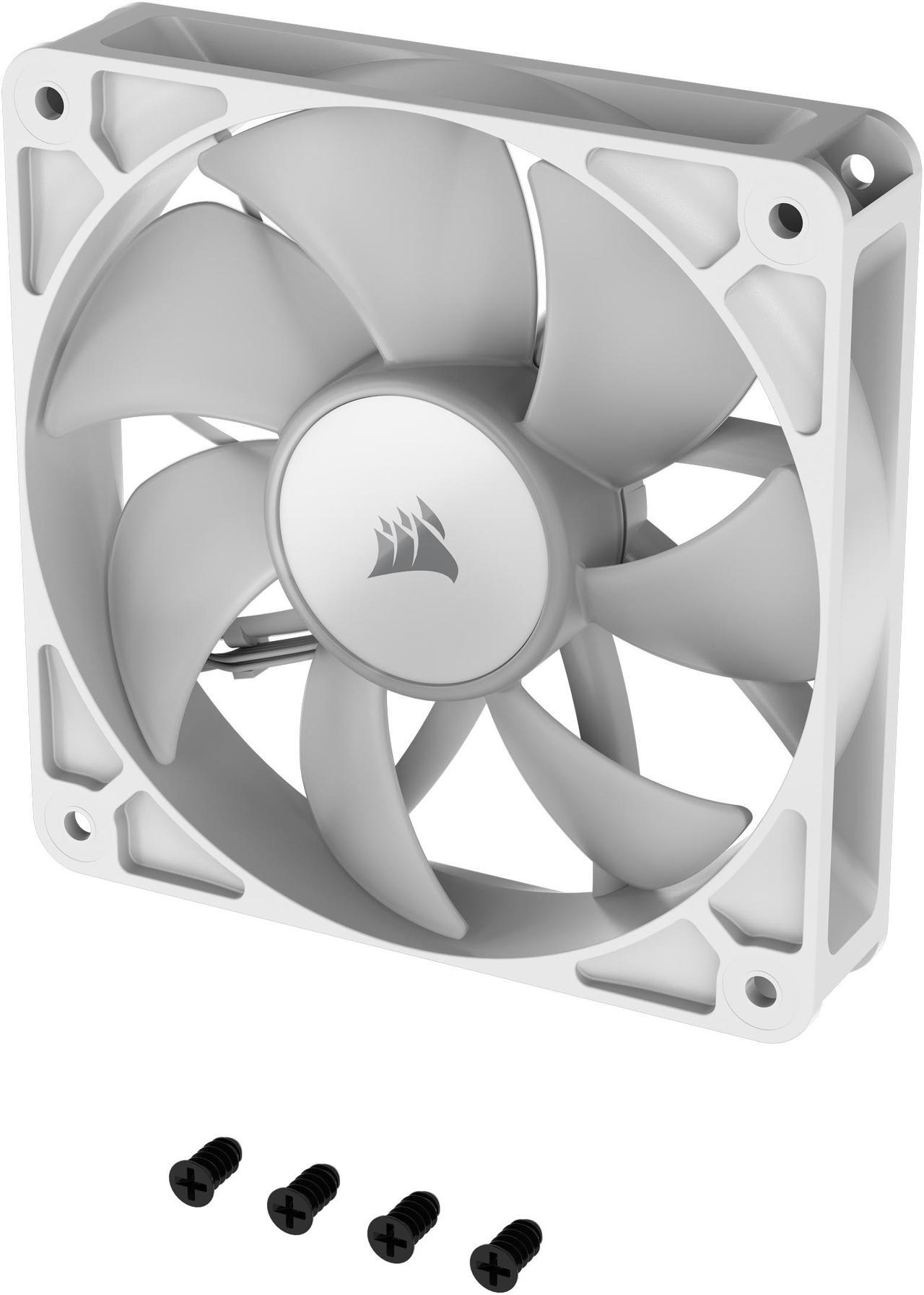 Alt view image 11 of 12 - CORSAIR RS120 ARGB PWM 120mm Fans Triple Pack - White - Simplified Control - Daisy-Chain 4-Pin PWM and +5V ARGB Connections - Concentrated AirGuide Cooling - Magnetic Dome Bearing