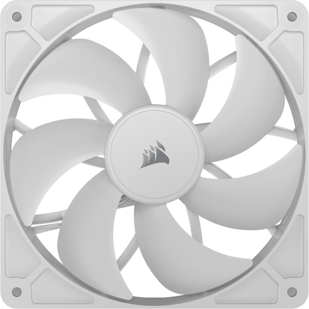 CORSAIR RS140 PWM 140mm Fan – White - Simplified Control - Daisy-Chain 4-Pin PWM Connection - Concentrated AirGuide Cooling - Magnetic Dome Bearing