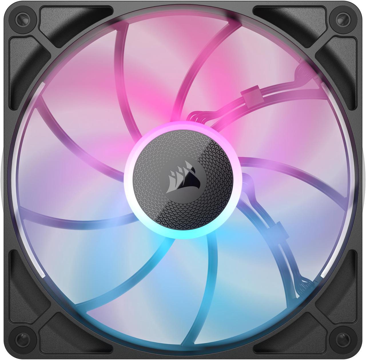 Alt view image 2 of 6 - CORSAIR iCUE LINK RX140 MAX RGB 140mm PWM Thick Fan - Expansion Kit – High Static Pressure Fan – Up to 1,600 RPM – 30mm Thickness – Eight RGB LEDs