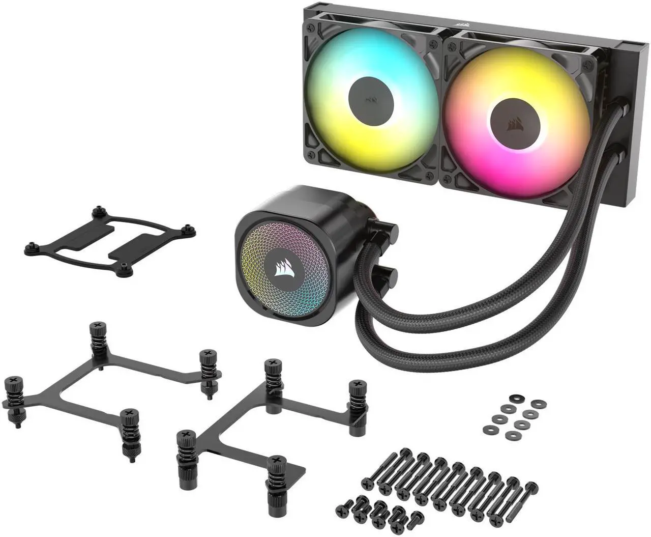 Alt view image 6 of 18 - CORSAIR NAUTILUS 240 RS ARGB Liquid CPU Cooler – RS120 ARGB Fans – Fits Intel® LGA 1851, AMD® AM5/AM4 – Simple Daisy-Chain Connections - Direct Motherboard Connection