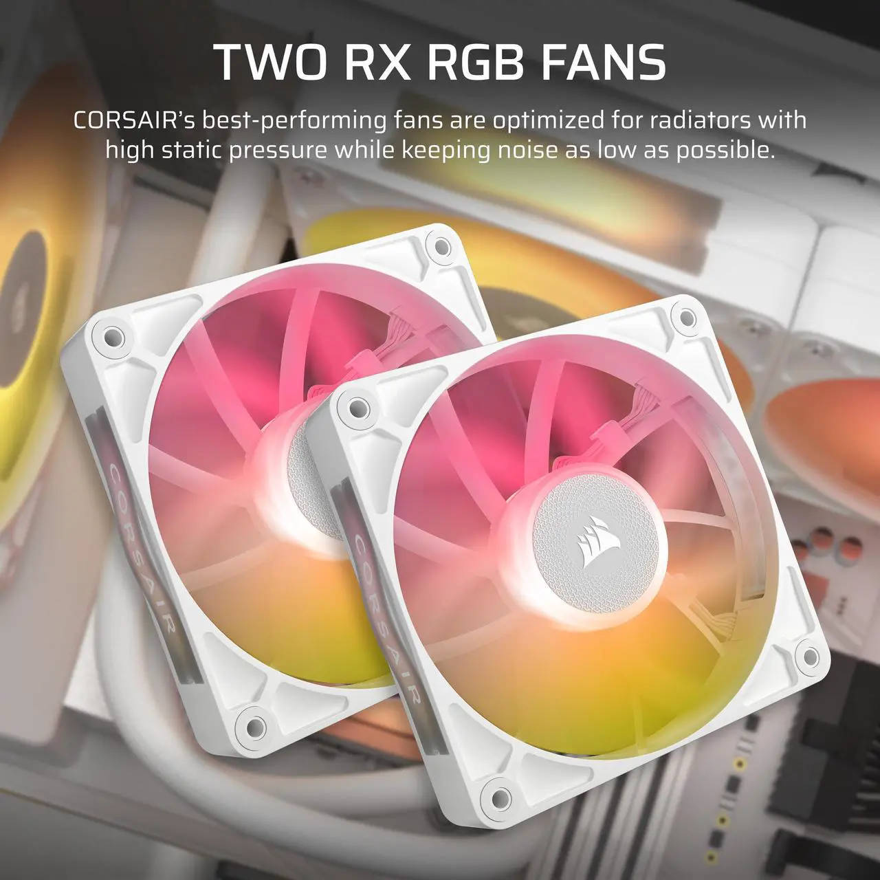 Alt view image 6 of 16 - CORSAIR iCUE LINK TITAN 240 RX LCD Liquid CPU Cooler – White – RX120 RGB Fans – Fits Intel® LGA 1851/1700, AMD® AM5/AM4 – iCUE LINK System Hub Included
