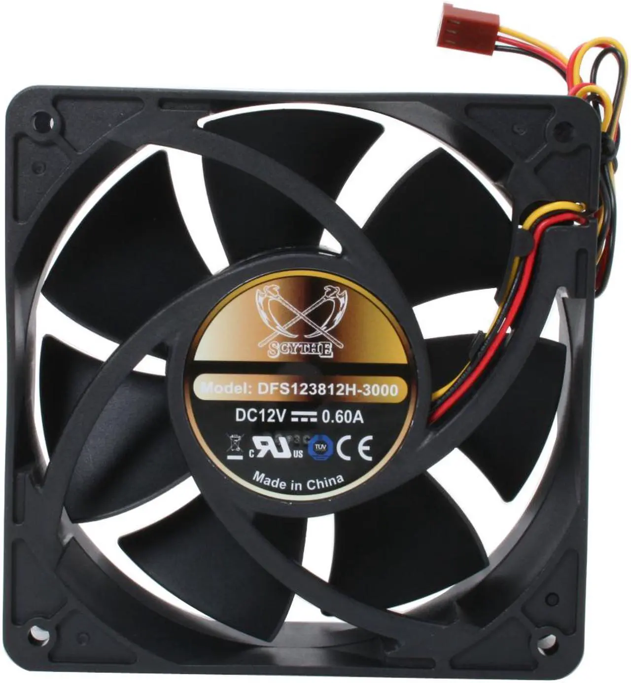 Alt view image 2 of 4 - Scythe DFS123812-3000 "ULTRA KAZE" 120 x 38 mm Case Fan