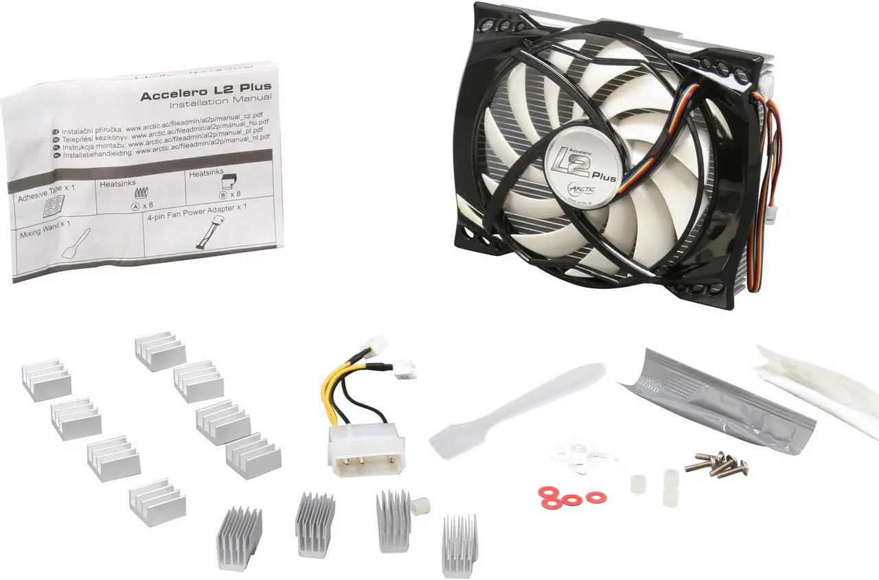 Alt view image 7 of 7 - ARCTIC Accelero L2 Plus VGA Cooler - nVidia & AMD, 92mm Efficient PWM Fan, SLI/CrossFire