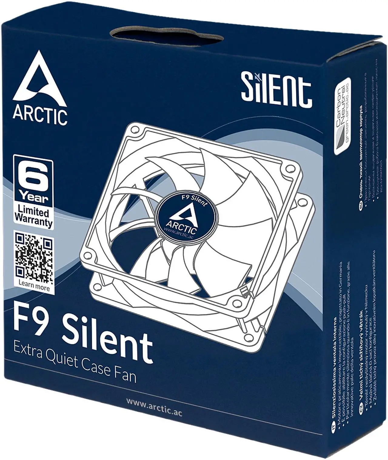 Alt view image 6 of 7 - ARCTIC COOLING F9 Silent 92mm Case Fan