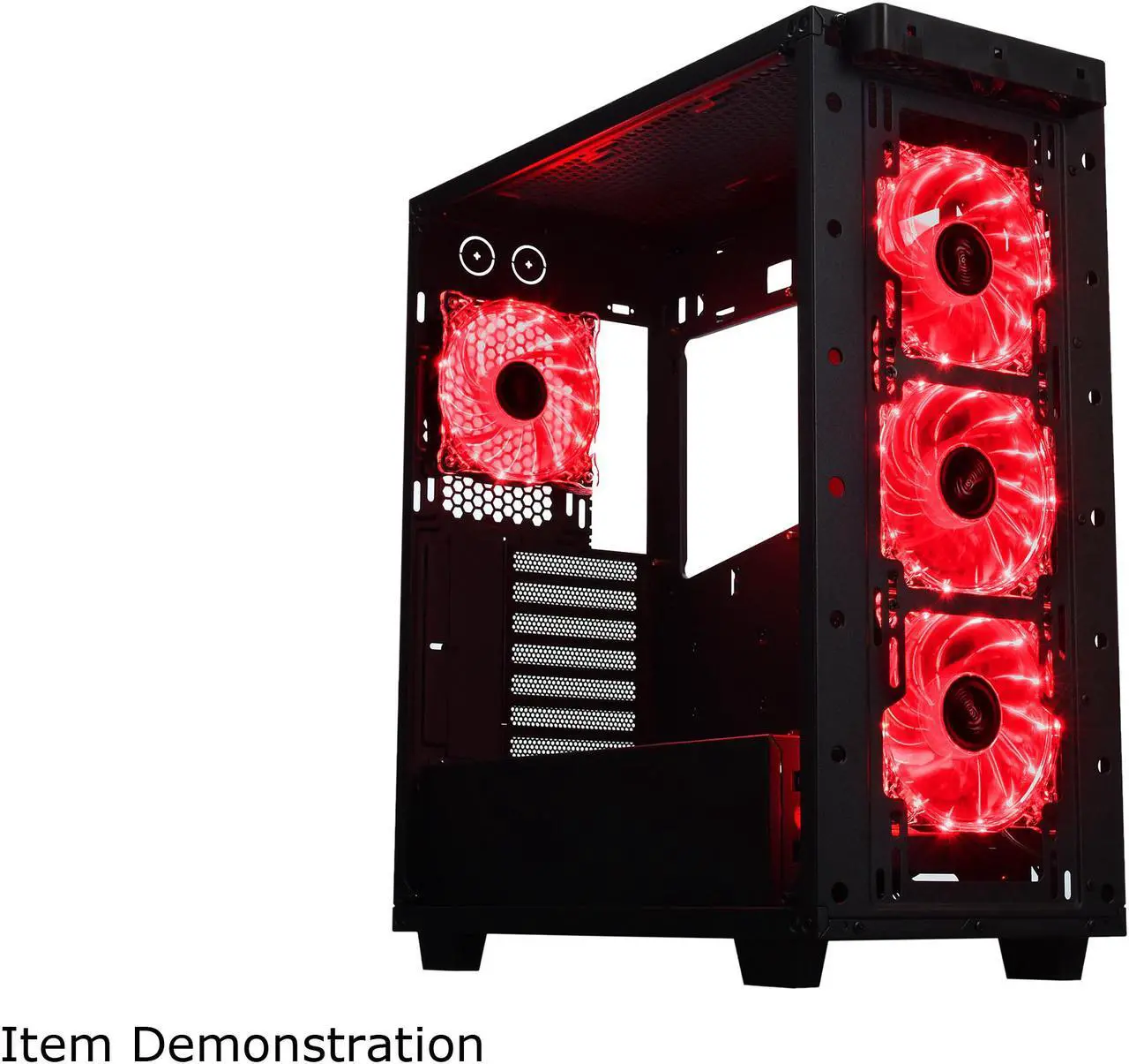 Alt view image 8 of 10 - Rosewill RFA-80RL - 120mm CULLINAN Computer Case Cooling Fan with LP4 Adapter - Semi-Transparent Frame & Red LED Lights, Sleeve Bearing, Silent
