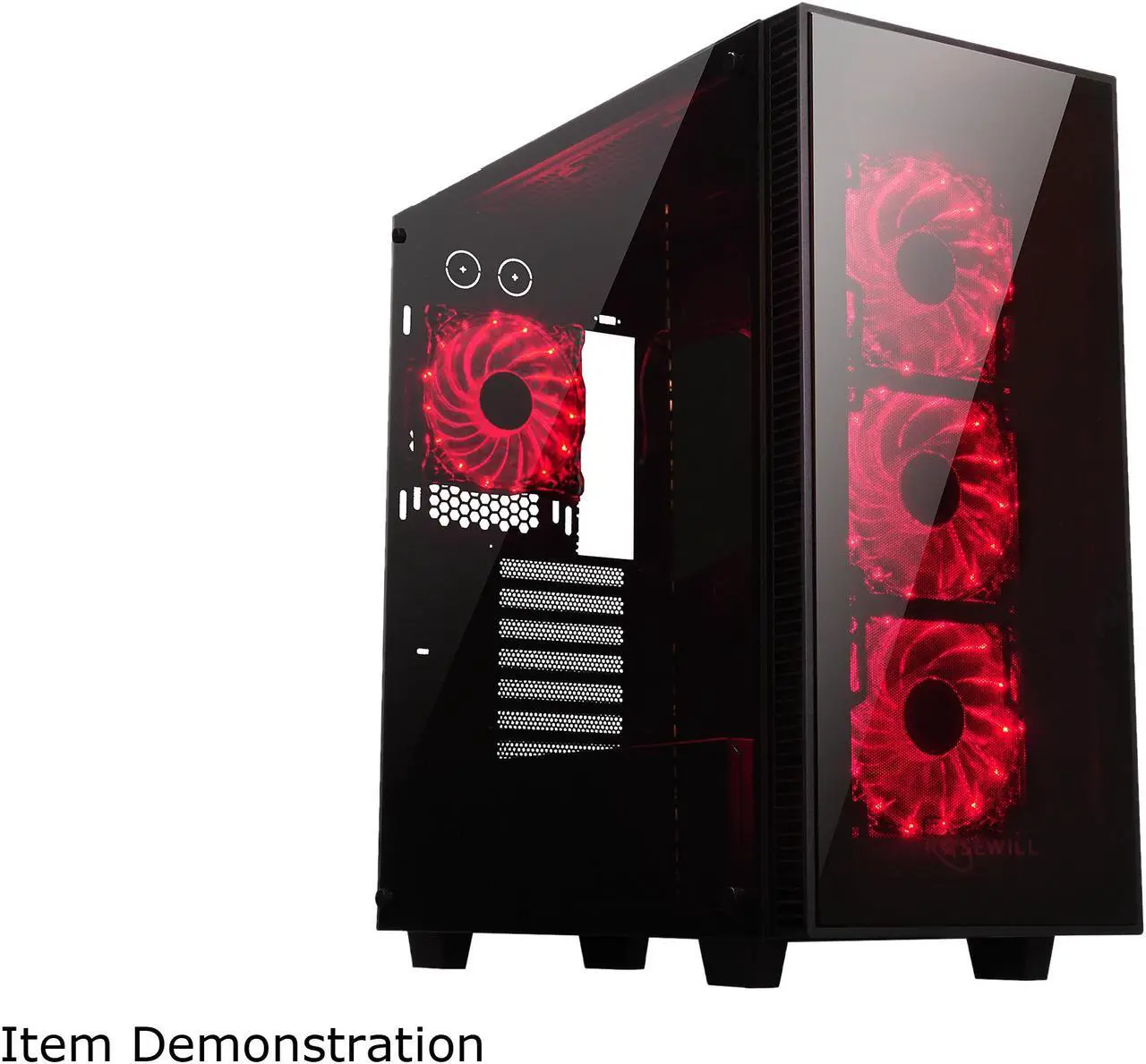 Alt view image 9 of 10 - Rosewill RFA-80RL - 120mm CULLINAN Computer Case Cooling Fan with LP4 Adapter - Semi-Transparent Frame & Red LED Lights, Sleeve Bearing, Silent
