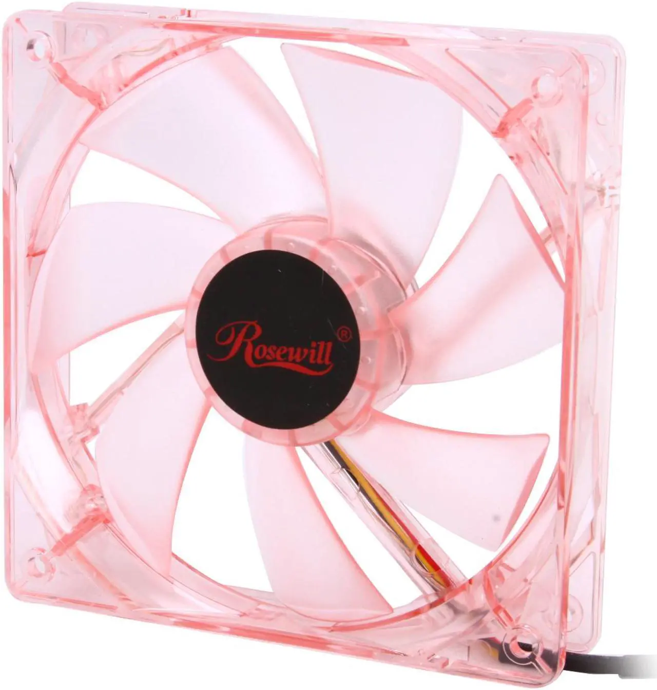 Alt view image 2 of 6 - Rosewill Computer Case Fan, 120mm, LP4 Adapter, 3 /4 Pin Connector, Red Frame, 4 Red LED Lights, Sleeve Bearing, Silent - RFA-120-RL