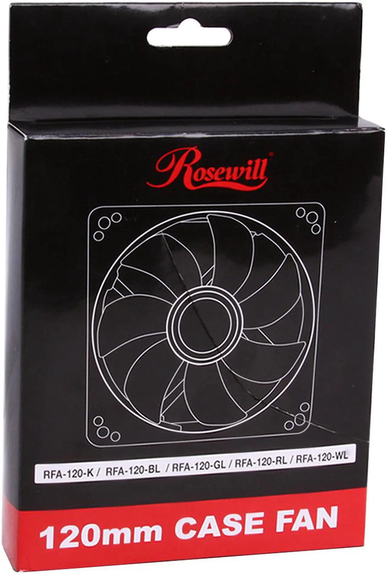 Alt view image 6 of 6 - Rosewill Computer Case Fan, 120mm, LP4 Adapter, 3 /4 Pin Connector, Red Frame, 4 Red LED Lights, Sleeve Bearing, Silent - RFA-120-RL