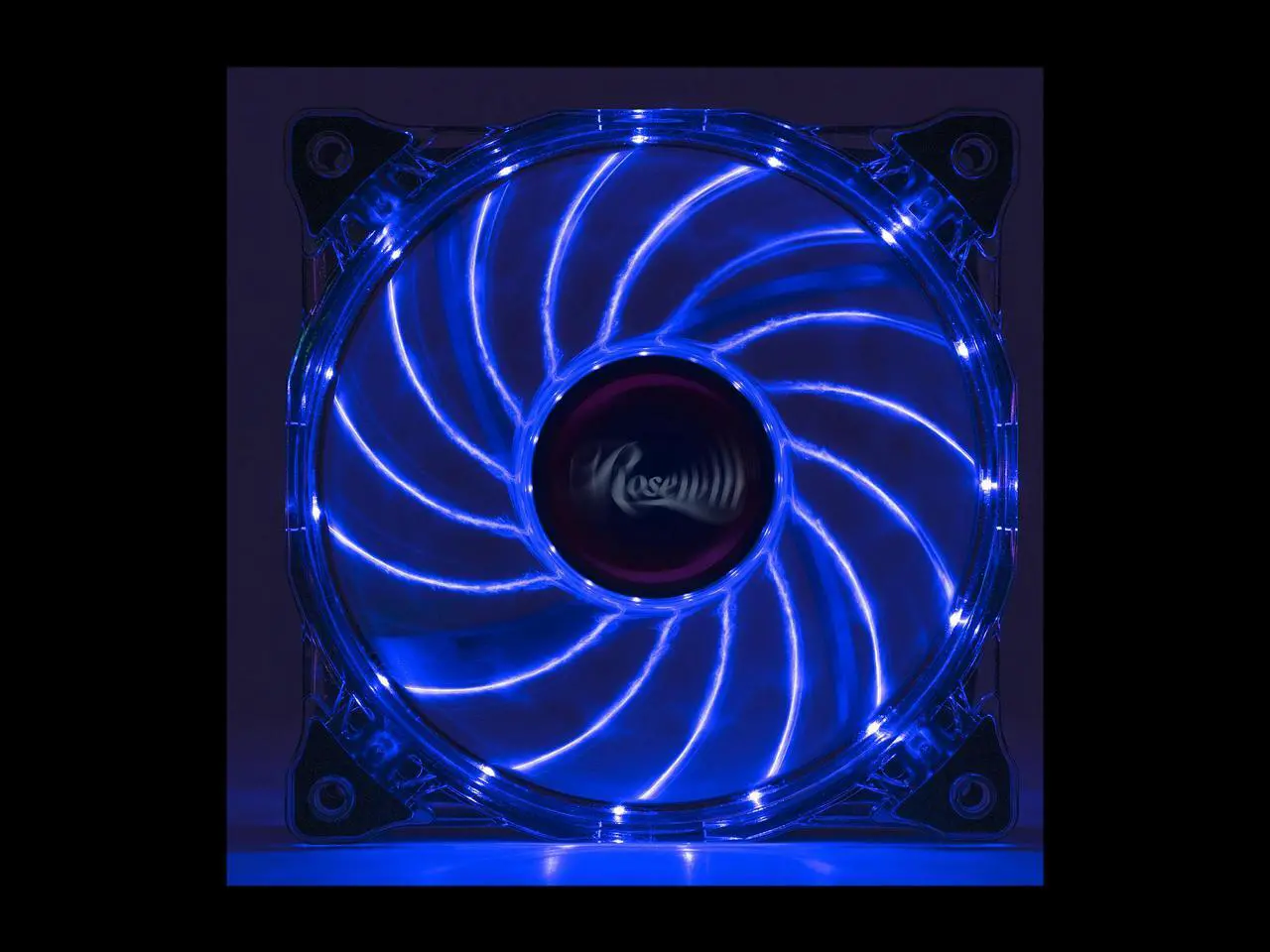 Alt view image 2 of 10 - Rosewill RFA-120-WL - 120mm CULLINAN Computer Case Cooling Fan with LP4 Adapter - Semi-Transparent Frame & Blue LED Lights, Sleeve Bearing, Silent