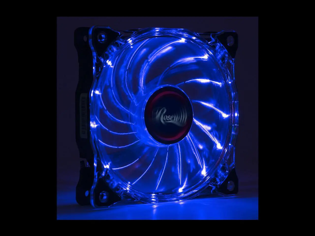Alt view image 3 of 10 - Rosewill RFA-120-WL - 120mm CULLINAN Computer Case Cooling Fan with LP4 Adapter - Semi-Transparent Frame & Blue LED Lights, Sleeve Bearing, Silent