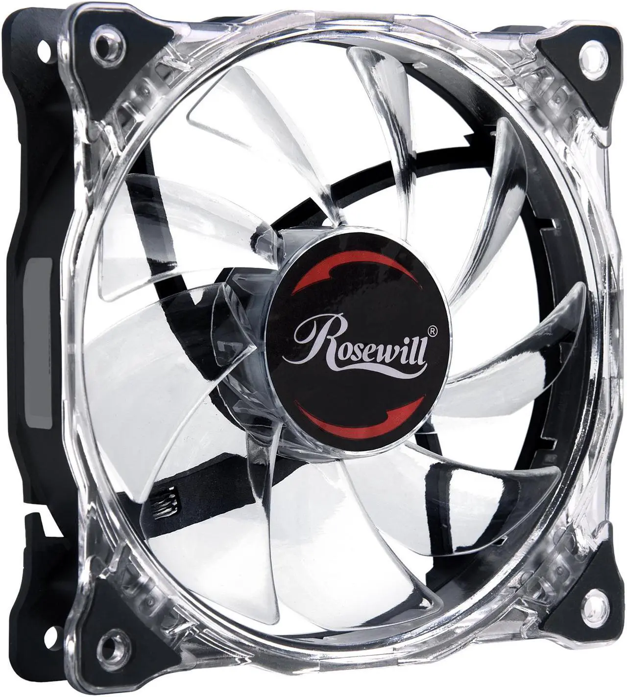 Alt view image 5 of 10 - Rosewill RFA-120-WL - 120mm CULLINAN Computer Case Cooling Fan with LP4 Adapter - Semi-Transparent Frame & Blue LED Lights, Sleeve Bearing, Silent