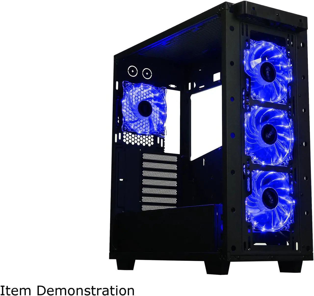 Alt view image 8 of 10 - Rosewill RFA-120-WL - 120mm CULLINAN Computer Case Cooling Fan with LP4 Adapter - Semi-Transparent Frame & Blue LED Lights, Sleeve Bearing, Silent