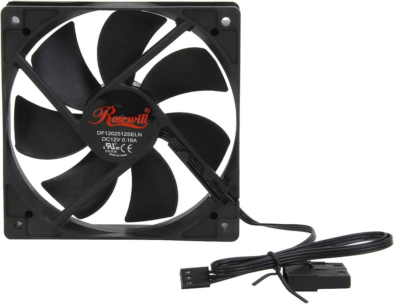 Alt view image 5 of 5 - Rosewill 120mm Case Fan 4-Pack, Long Life Sleeve Bearing Computer Case Fan ROCF-13001, Ultra Quiet Computer Cooling Fan 4 Pack 120 mm Standard Case Fan