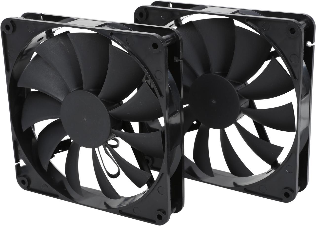 Rosewill RFBF-131411 - 140mm Computer Case Cooling Fan with LP4 Adapter - Fluid Dynamic Bearing, Super Quiet (Pack of 2)