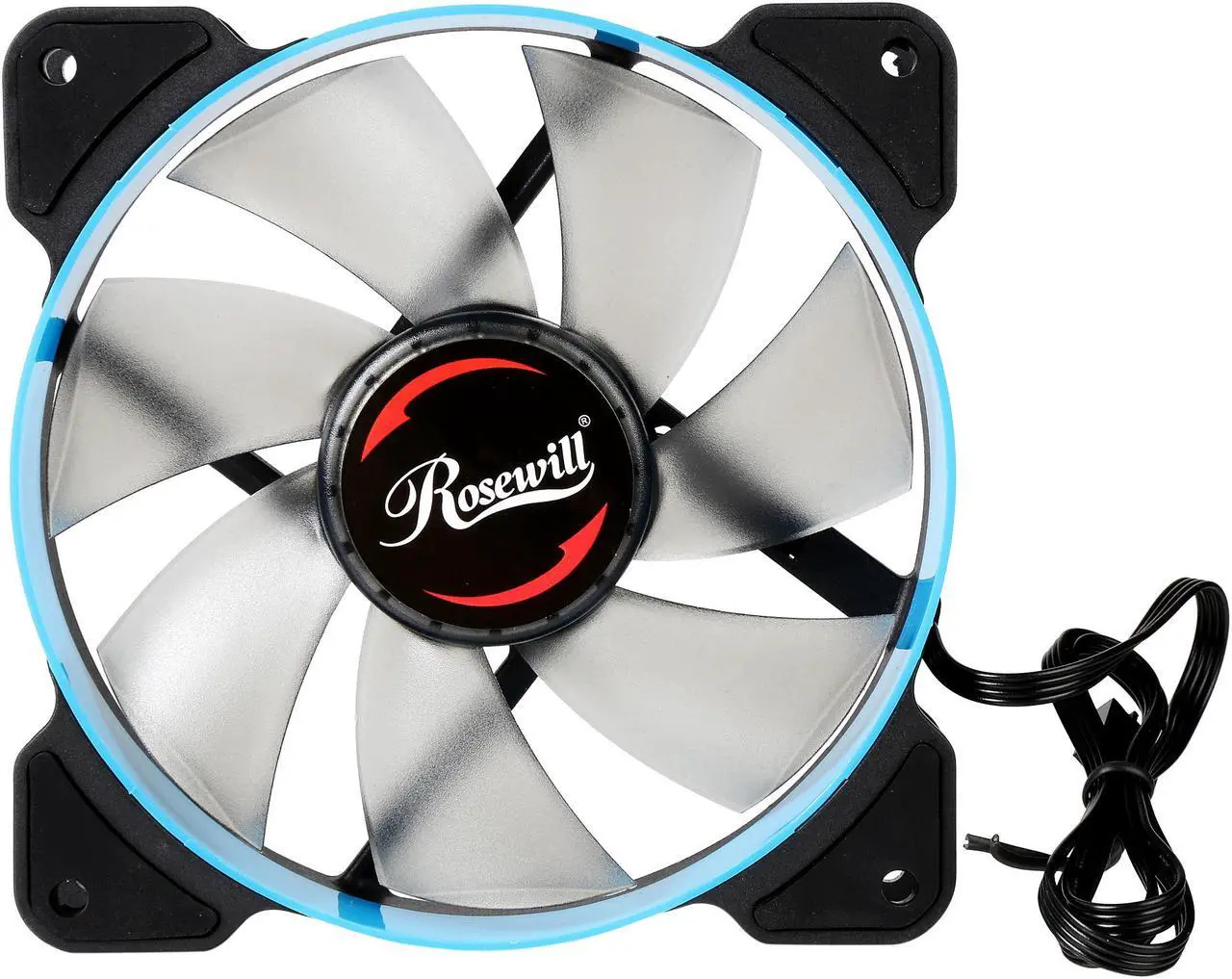 Alt view image 6 of 9 - Rosewill 120mm Case Fan with Blue LED and PWM (Pulse Width Modulation) Function, Very Quiet Cooling Fan from Advanced Hydraulic Bearing, Model RWCB-1612