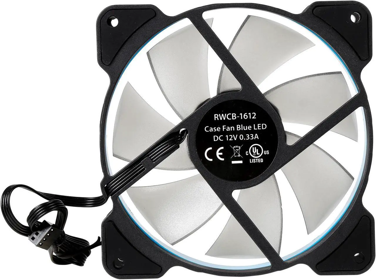 Alt view image 8 of 9 - Rosewill 120mm Case Fan with Blue LED and PWM (Pulse Width Modulation) Function, Very Quiet Cooling Fan from Advanced Hydraulic Bearing, Model RWCB-1612